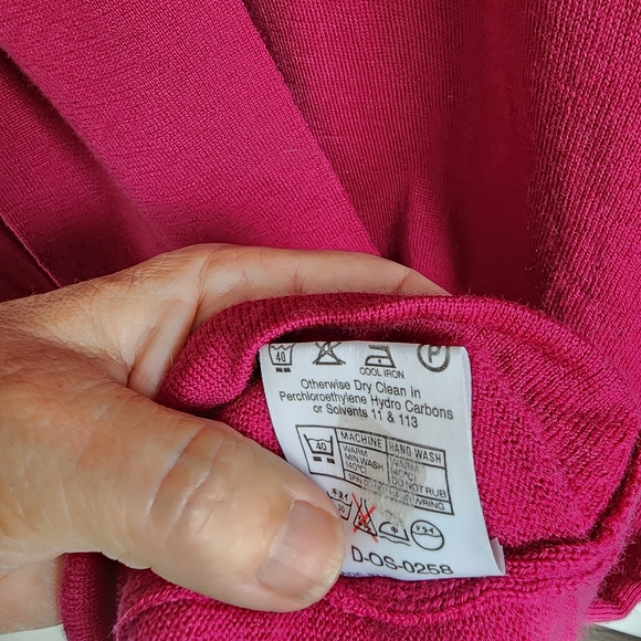 Jaeger Red Long Sleeve Top with Scarf Detail - Picture 6 of 6